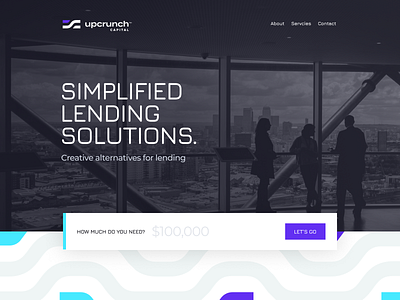 Upcrunch Web agency branding branding agency capital design finance form home homepage landing landing page logo money page design process tips ui ux web website