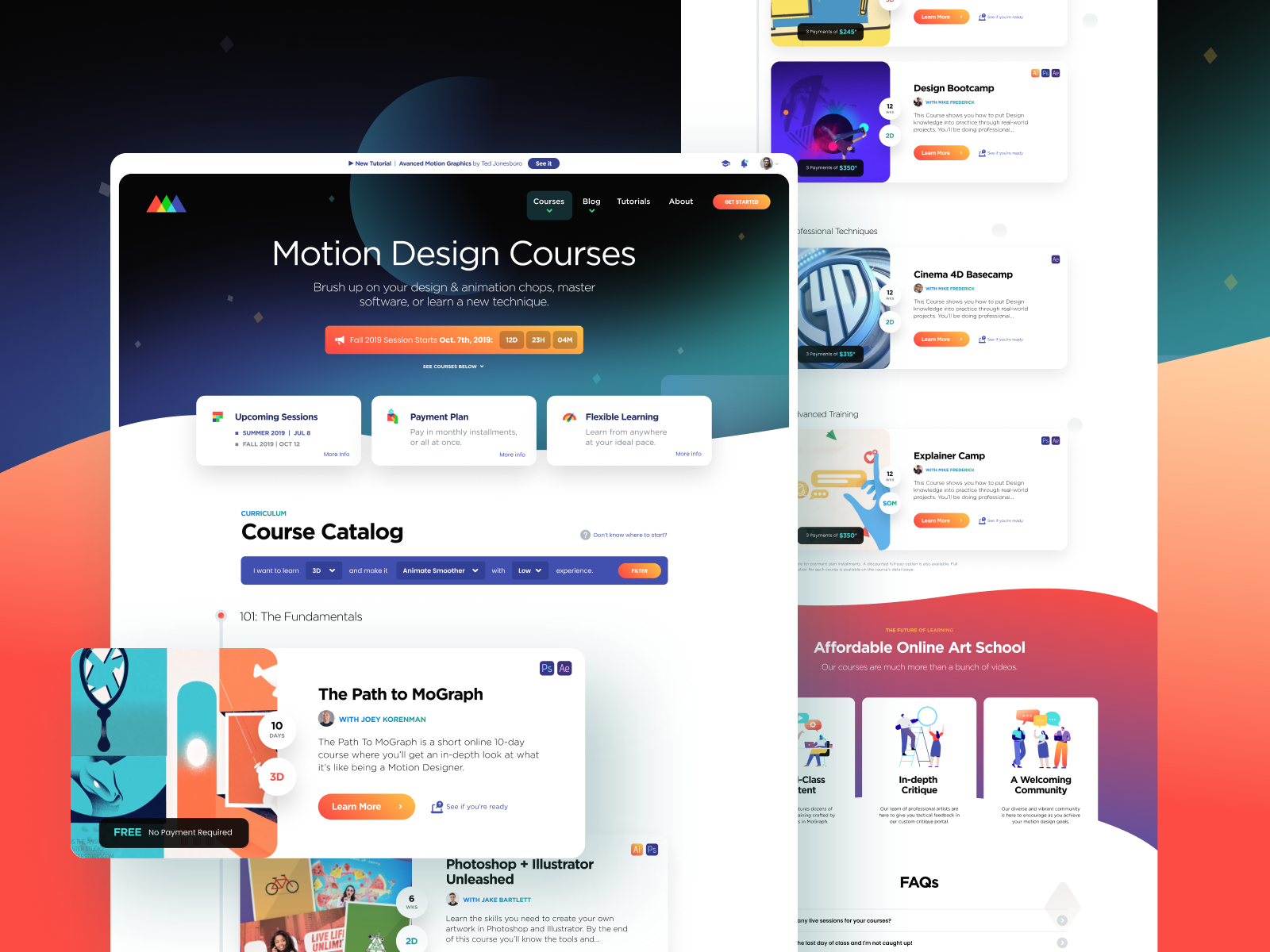 SOM Courses by David Kovalev for Unfold on Dribbble