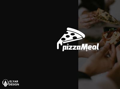 PizzaMeal design logo meal pizza pizza box pizza logo