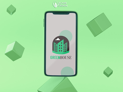 Green House cube green green logo greencube greenhouse greenlogo greens home logoman