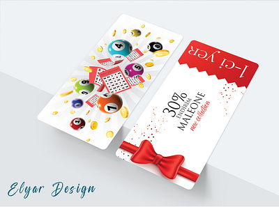 Lottery night voucher design artist baku branding cupon design graphic design illustration poster voucher