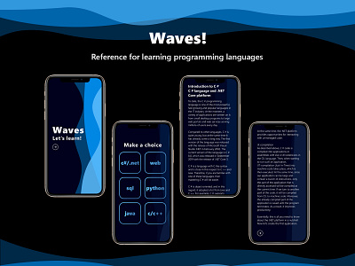 Waves! app design illustration minimal ui ux vector web