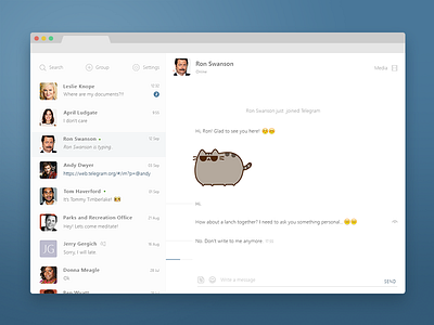 Telegram Web Version Redesign Concept