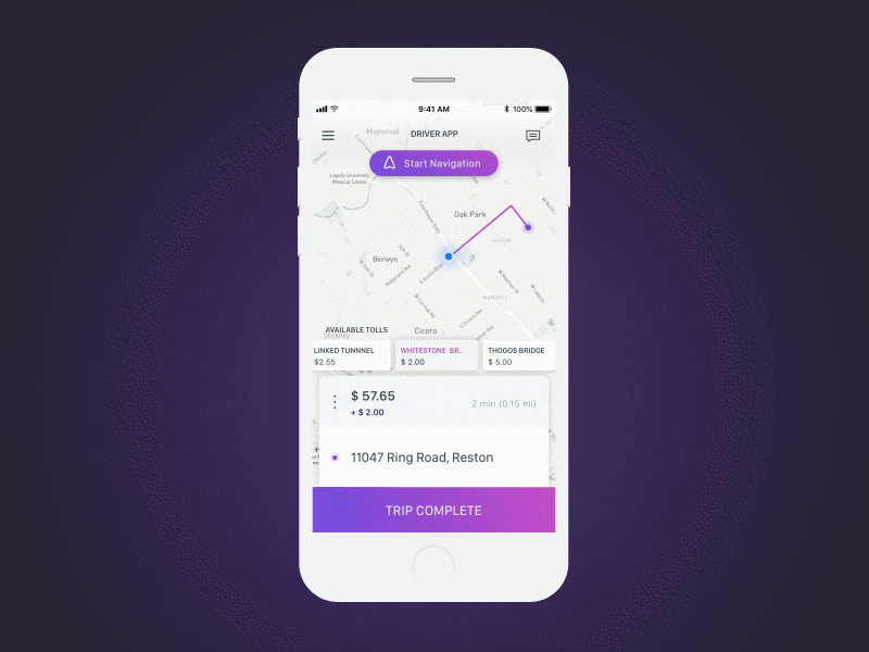 Taxi Driver App Concept app interface madewithadobexd map mobile mobile animation taxi taxi app ui xd