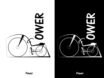 Power Bicycle branding design illustration typography vector