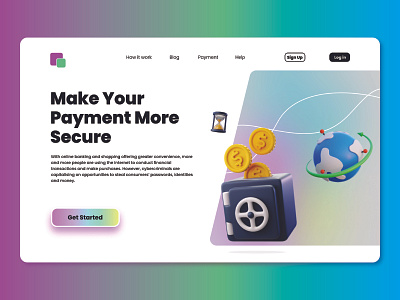 Landing Page: Make Your Payment More Secure branding design landing page ui ux website design