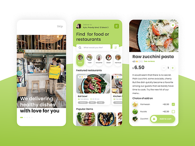 Healthy food delivery app app delivery app food inspiration ui ui design uxdesign