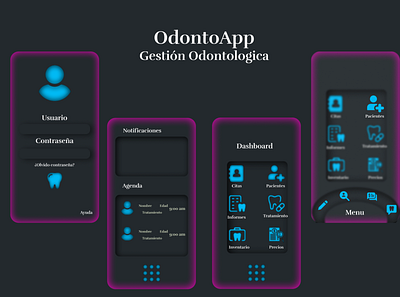 OdontoApp adobe xd design graphic design illustration logo mobile app motion graphics ui