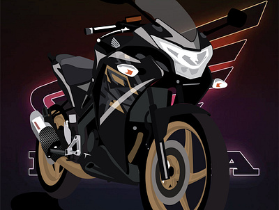 Honda Cbr animation design exclusive graphic design graphicdesign illustration vector