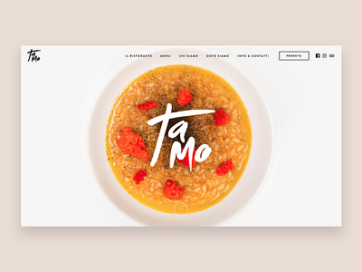 Tamo Ristorante - Website branding restaurant web web design website