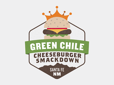 Green Chile Cheeseburger Smackdown Logo cheeseburger chile santa fe