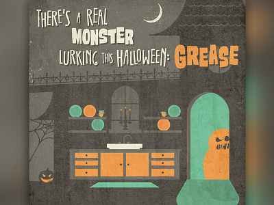 Grease Monster grease grunge halloween insert monster pumpkin