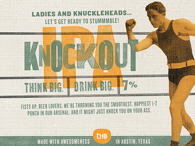 TKO Knockout IPA advertising agency beer boxing drink knockout label