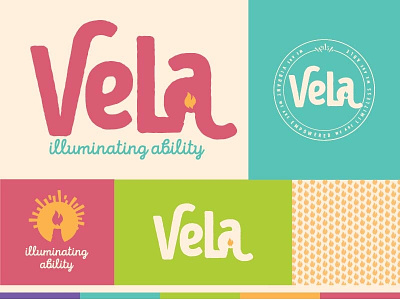 Vela Logo Rebrand ability autism differently abled flame illuminate light