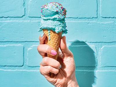Color Series: Aqua aqua blue candy drip food food drink food and beverage food and drink food photographer food photography food styling food stylist ice cream ice cream cone melt product photography sprinkles summer vibes sweet sweet tooth