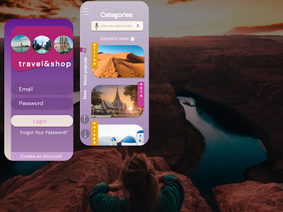 Travel App (version 2) app design ui design