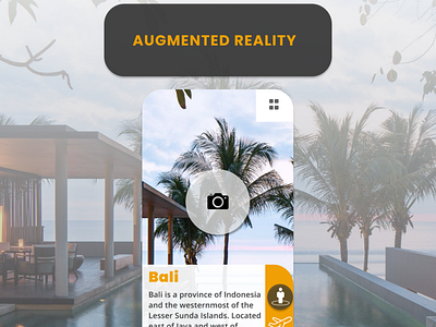 Augmented reality II part android augmented reality design idea inspiration ios travel travel agency travel app ui