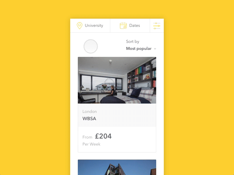 Mobile filters animation filters gif mobile principle student ui ux