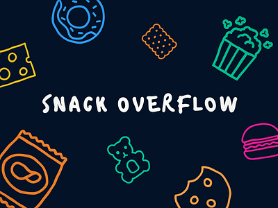 Snack OverFlow intro 2d adobe animation bouncy cartoon colorful cookies creative dark flat food fun icons intro introduction motion snack