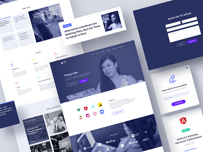 Lady Leet Personal website adobe branding clean figma graphic design icons landingpage layout minimal purple simple ui ux webdesign