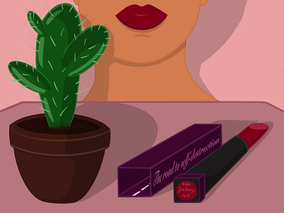 The Road To Self-Destruction beginner digital art digital illustration lipstick story