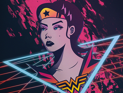 wonderful design flat illustration vector wonderwoman