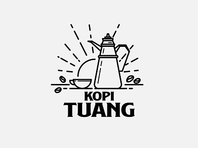 Logo for Kopi Tuang @nch.design brand design branding coffee shop coffeeshop design flat illustrator logo design logodesign minimalist logo vector vintage logo