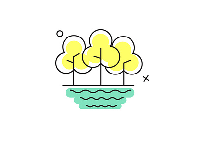 River outline icon design