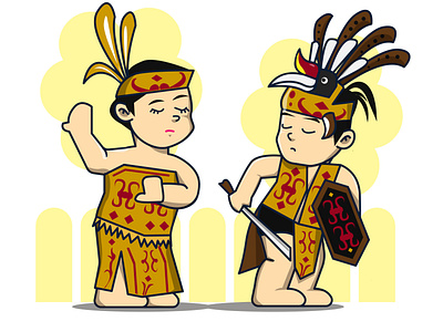 Dayak's Character Illustration by nabillustration on Dribbble