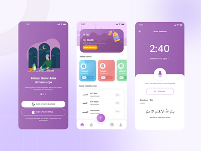 Yuk, Berhafal Project Apps app ui design figma graphic design mobile mobile app design moeslimapps quran quranapps ui ui ux ui design uiux design