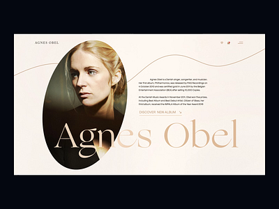 Agnes Obel Personal Website 🎹 animation design clean concept design interaction layout minimal smooth typography ui ux website