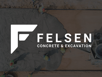 Felsen Concrete branding icon illustration logo minimal typography