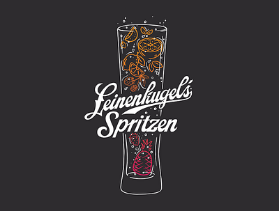 Leinie's Spritzen art beer design fruit illustration tee design