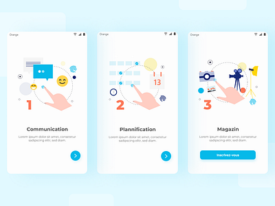 Onboarding screens-Mobile App