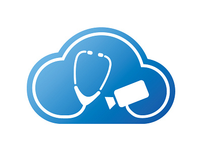 RePOR Logo camera cloud doctor icon internet logo mark medical or rep stethoscope surgical surveillance