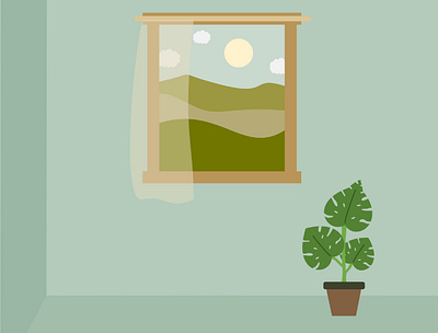 minimalist room artph graphic design graphics illustration indoor microsoft powerpoint minimalist plant room scenic window