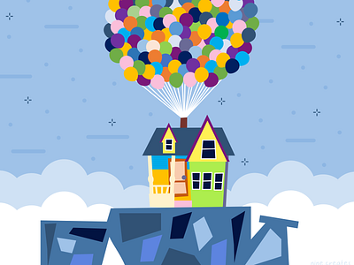 UP (2009) artph balloons graphic design graphics house illustration microsoft powerpoint movie south america