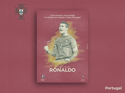 Retro Poster Collection - Cristiano Ronaldo collection color digital art euro 2016 football illustration pattern photoshop poster retro texture vintage