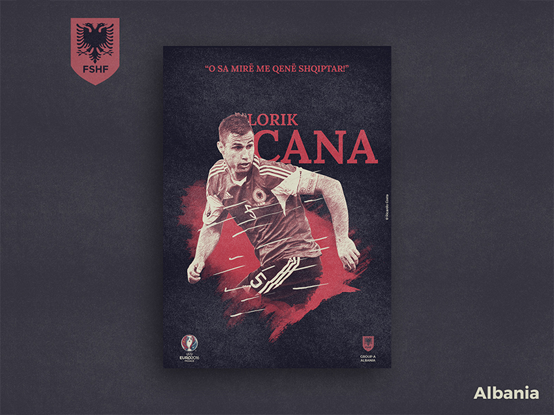 Retro Poster Collection - Lorik Cana collection color digital art euro 2016 football illustration pattern photoshop poster retro texture vintage