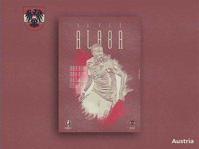 Retro Poster Collection - David Alaba collection color digital art euro 2016 football illustration pattern photoshop poster retro texture vintage
