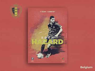 Retro Poster Collection - Eden Hazard collection color digital art euro 2016 football illustration pattern photoshop poster retro texture vintage