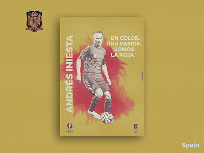 Retro Poster Collection - Andrés Inieste collection color digital art euro 2016 football illustration pattern photoshop poster retro texture vintage
