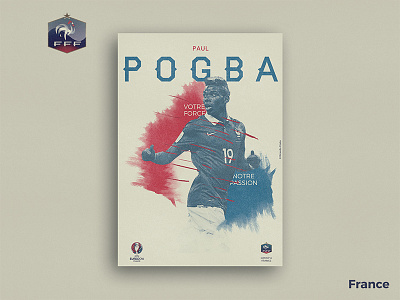 Retro Poster Collection - Paul Pogba collection color digital art euro 2016 football illustration pattern photoshop poster retro texture vintage