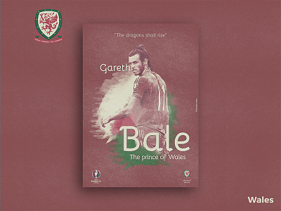 Retro Poster Collection - Gareth Bale collection color digital art euro 2016 football illustration pattern photoshop poster retro texture vintage