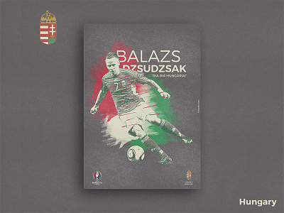 Retro Poster Collection - Balazs Dzsudzsak collection color digital art euro 2016 football illustration pattern photoshop poster retro texture vintage