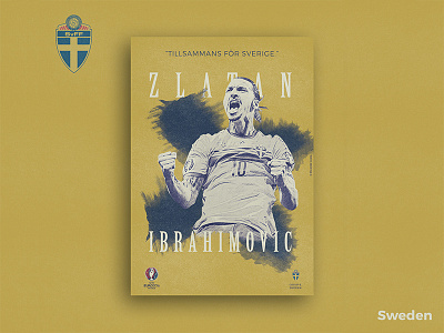 Retro Poster Collection - Zlatan Ibrahimovic collection color digital art euro 2016 football illustration pattern photoshop poster retro texture vintage