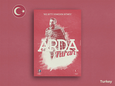 Retro Poster Collection - Arda Turan collection color digital art euro 2016 football illustration pattern photoshop poster retro texture vintage