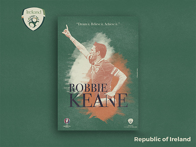 Retro Poster Collection - Robbie Keane collection color digital art euro 2016 football illustration pattern photoshop poster retro texture vintage