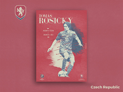 Retro Poster Collection - Thomas Rosicky collection color digital art euro 2016 football illustration pattern photoshop poster retro texture vintage