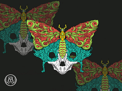 Butterfly Skull animation art art direction artwork clothingbrand clothingdesign design icon illustration illustrator logo minimal tshirtdesign